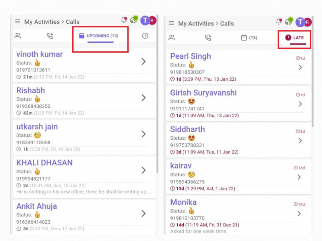 Never miss any follow-up