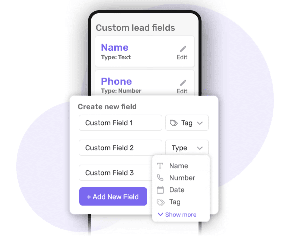 custom lead fields in telecrm