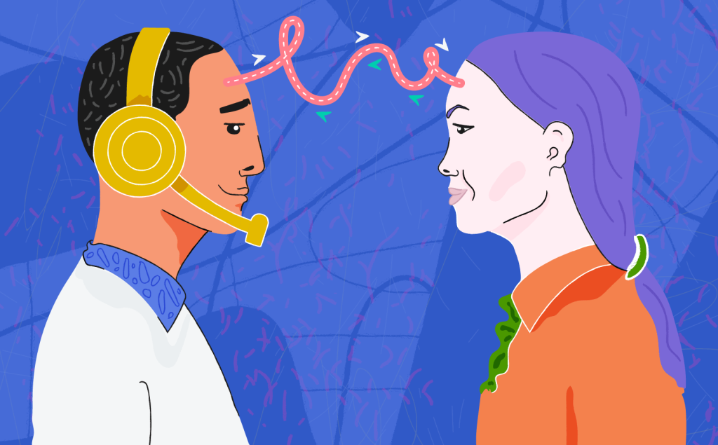 टेलिकॉलर अपनी स्क्रिप्ट के जरिये ग्रहत से जुड़ता हे 