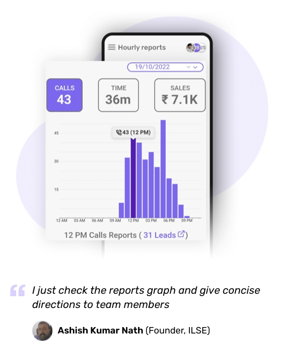 Reporting feature in CRM app