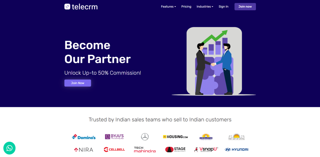 Telecrm's referral program