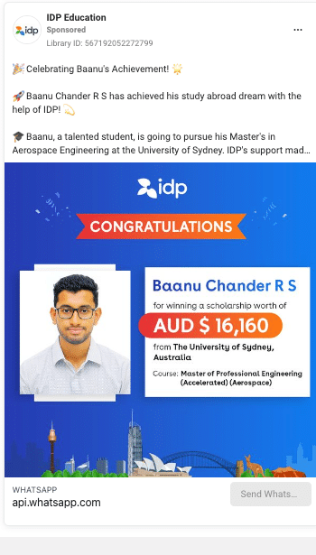 IDP Education, one of the leading study abroad consultancy firms.