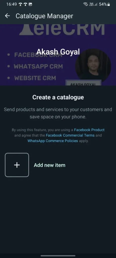 WhatsApp Business 'Catalog'