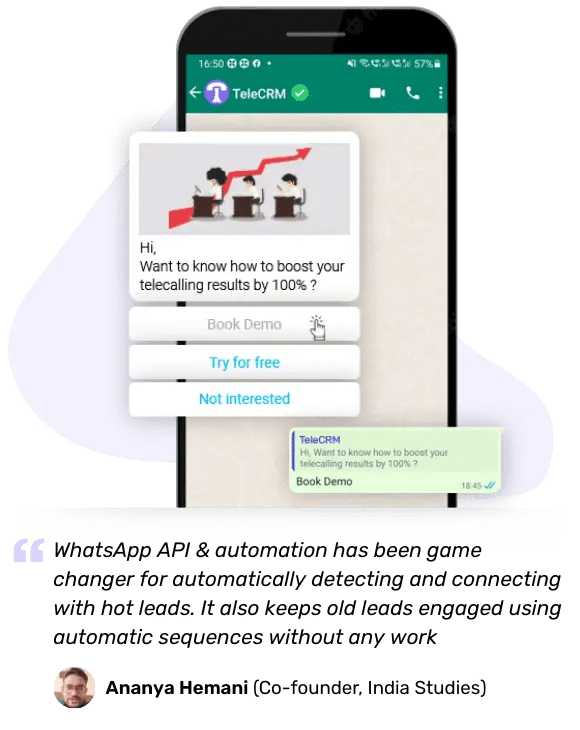 TeleCRM's automation and WhatsApp cloud API