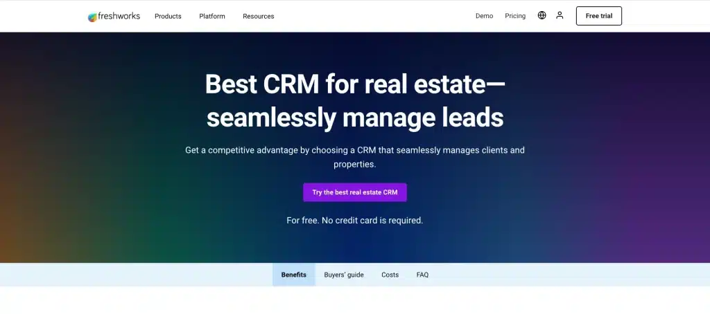 Freshworks brings AI to the forefront of real estate sales, offering a CRM solution, simplifies tracking and managing leads.