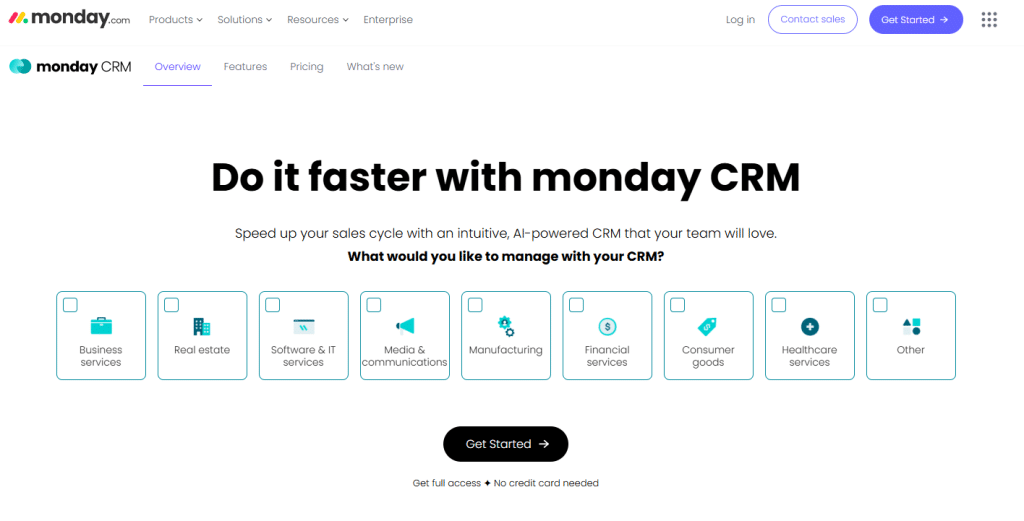 Monday Sales CRM