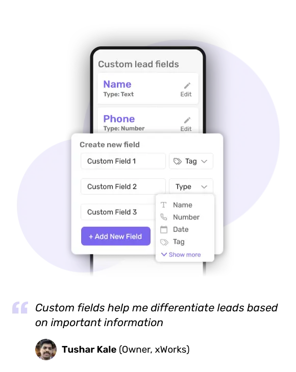Update specific customer details using custom Lead Fields feature in Telecrm