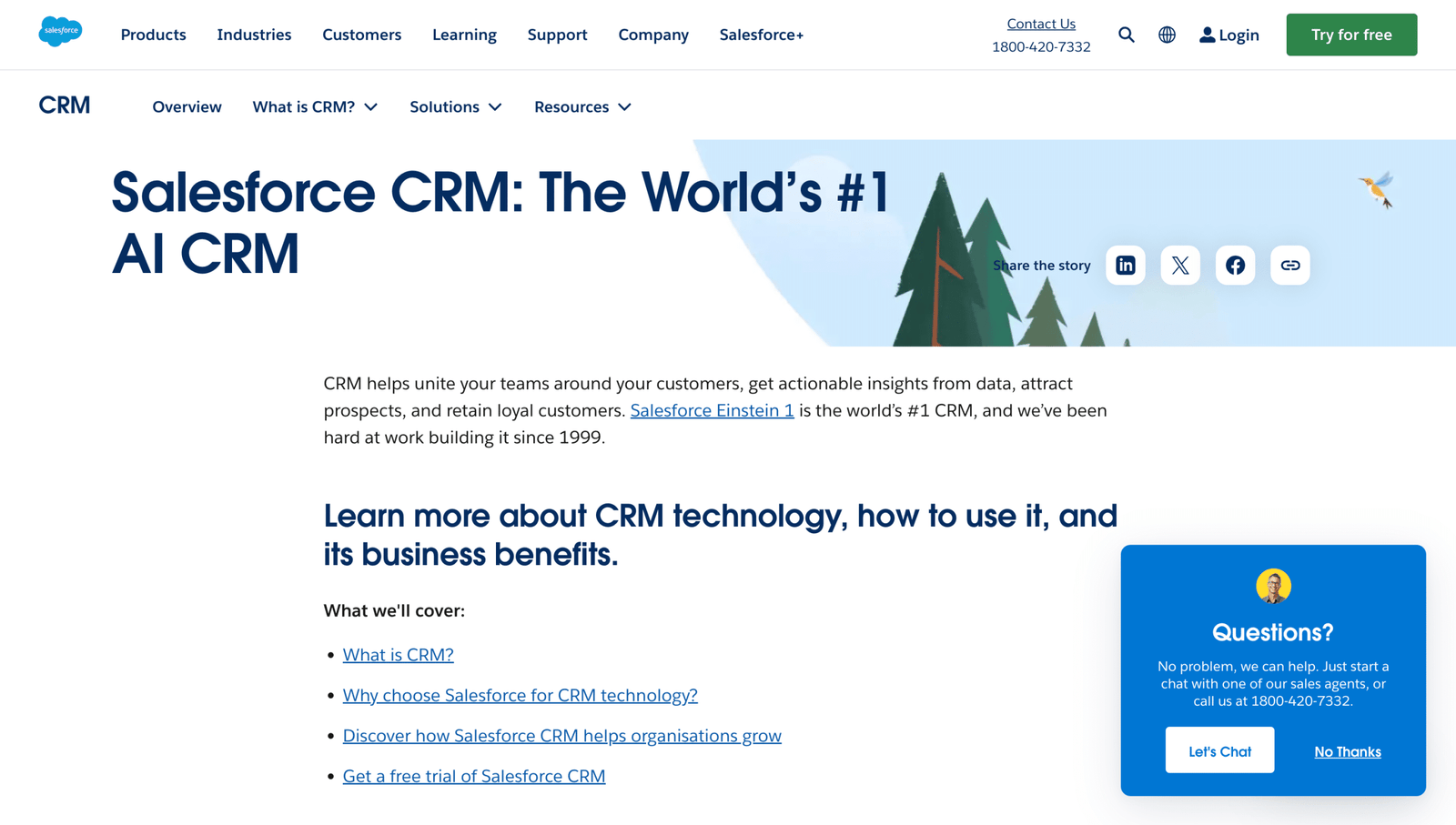 Salesforce CRM website