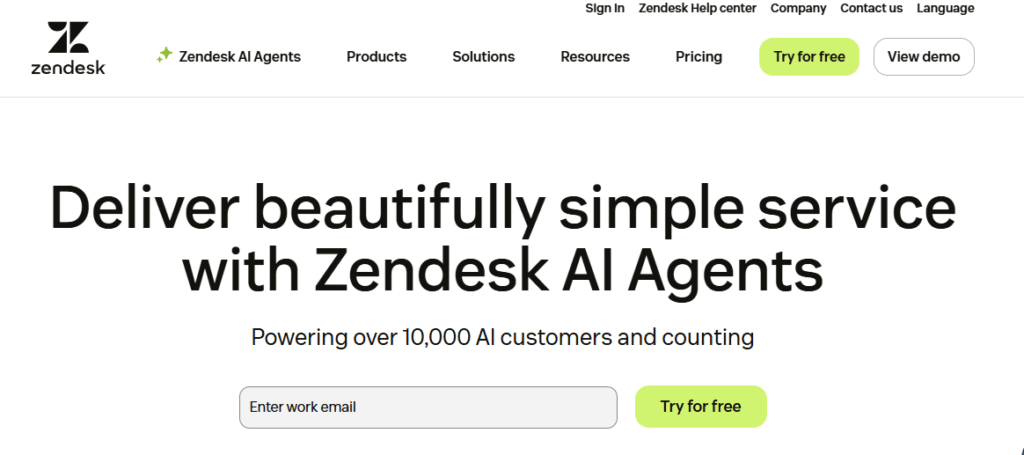 Zendesk CRM software examples