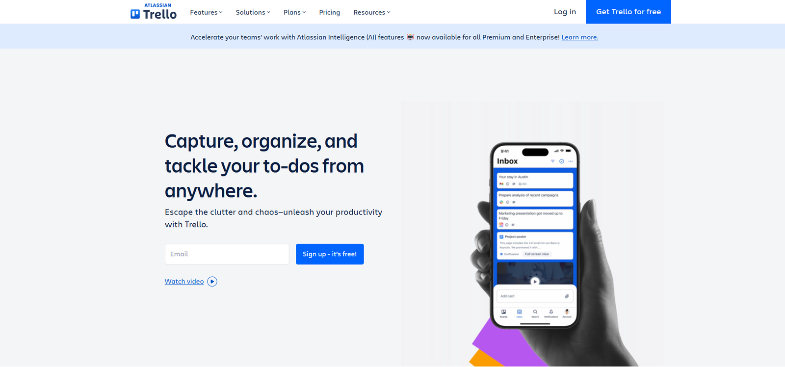 Trello is a simple, visual tool 
