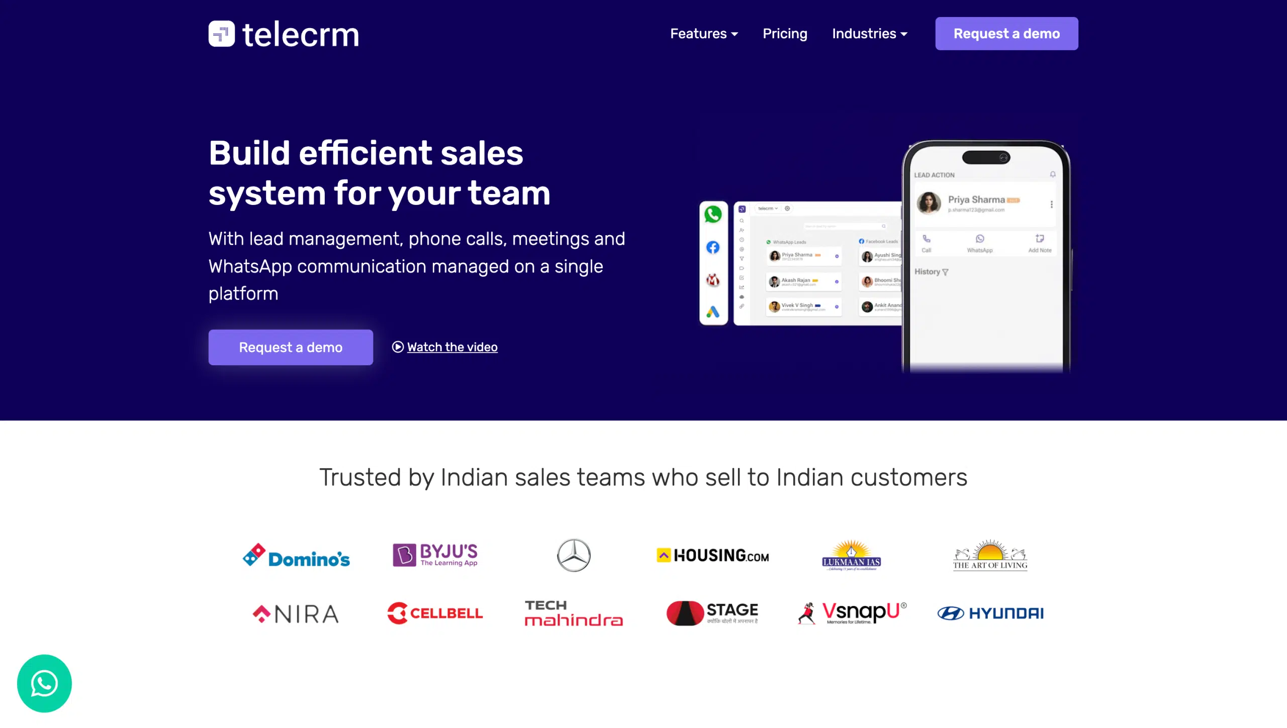 Telecrm dashboard