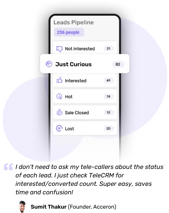 Lead management in a CRM