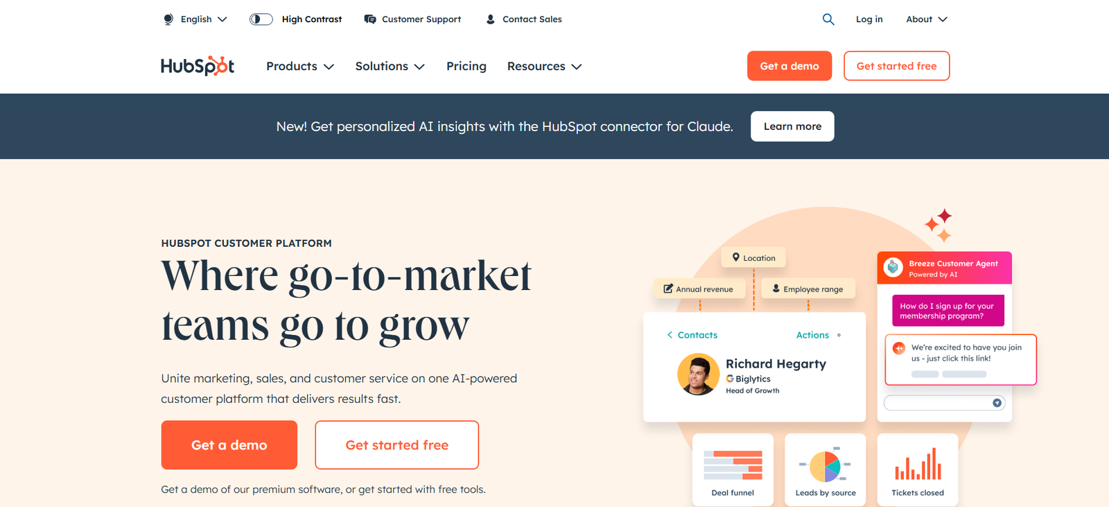 hubspot sales hub - a CRM sales company