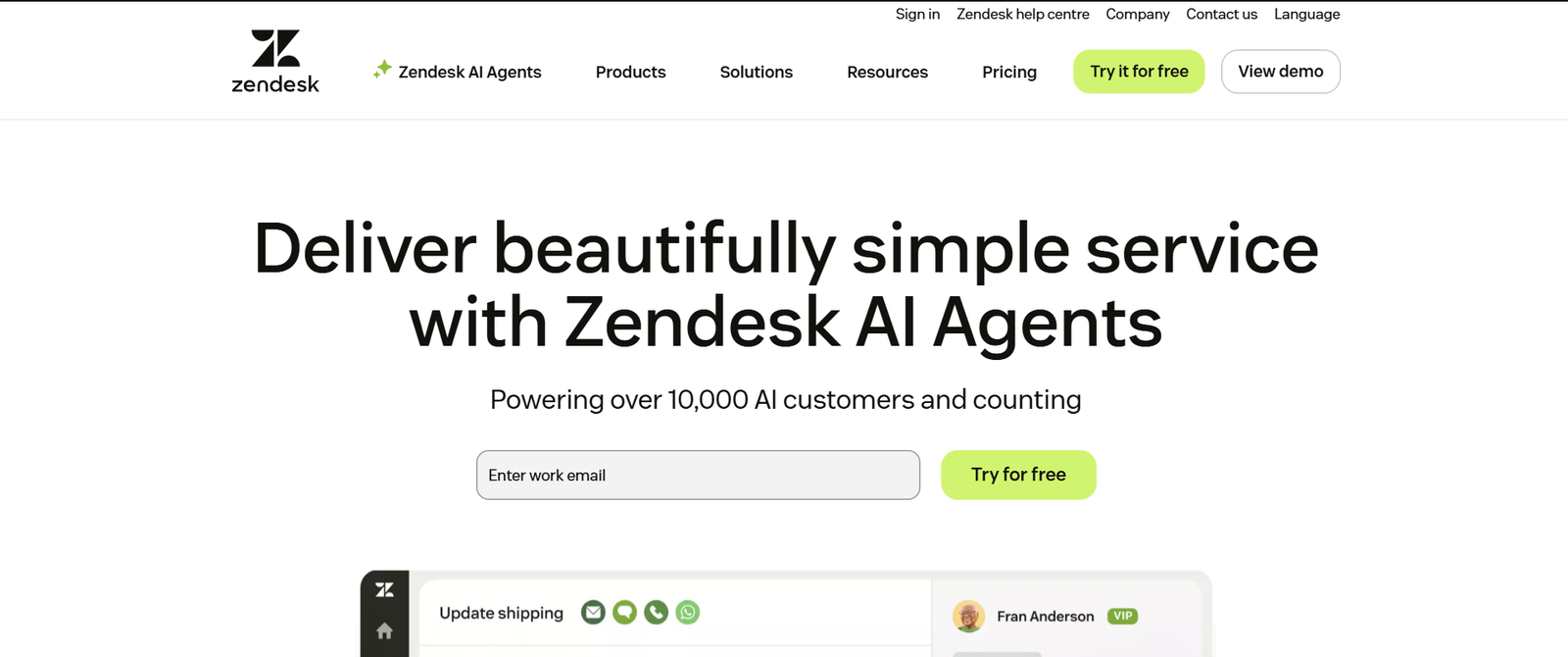 zendesk sell - a sales pipeline management company