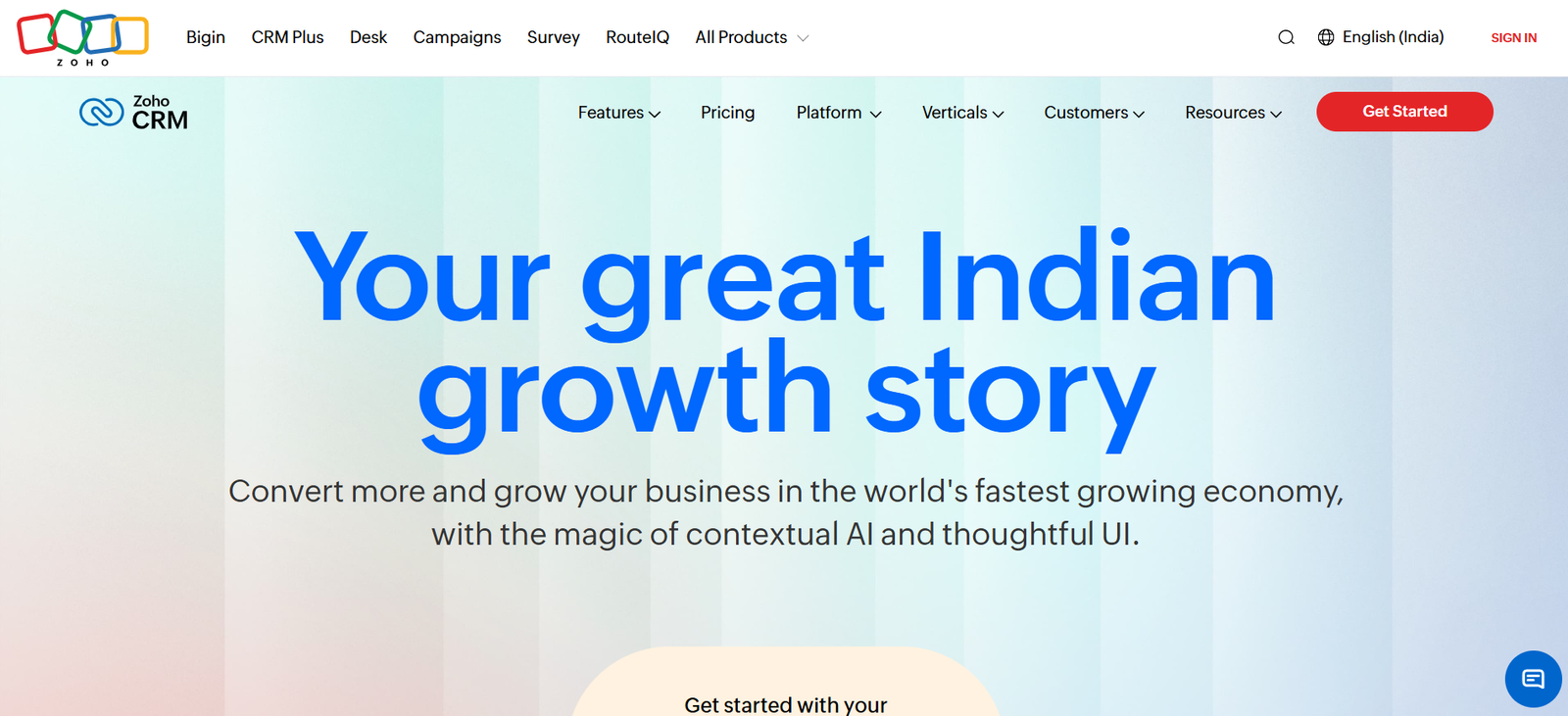 zoho crm - a sales management company